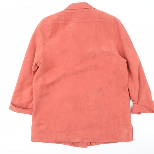 Summer-Trend Women's Pink Coat, Size 10, Button Closure