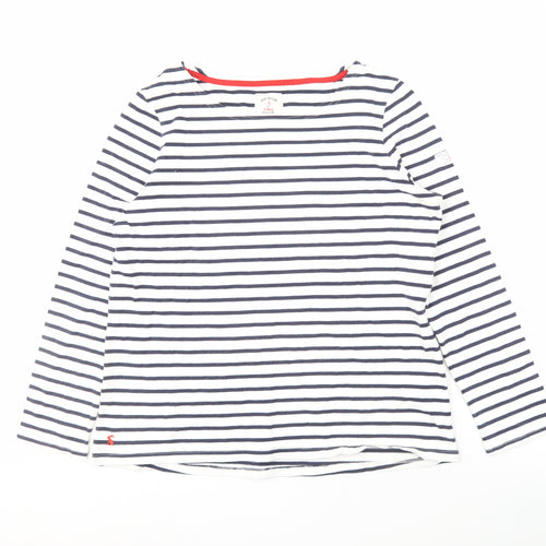 Joules Women's White Striped Long Sleeve T-Shirt