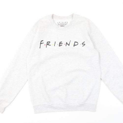 Friends Grey Small Pullover Sweatshirt for Unisex Adults