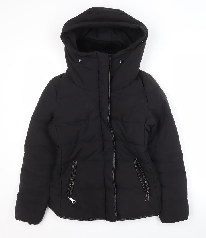 Quiz Women's Black Puffer Jacket Size 6