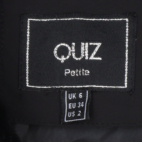 Quiz Women's Black Puffer Jacket Size 6