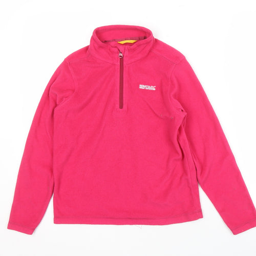 Regatta Girls Pink Fleece Pullover, Size 11-12, Lightweight