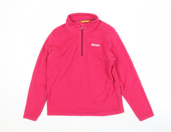Regatta Girls Pink Fleece Pullover, Size 11-12, Lightweight