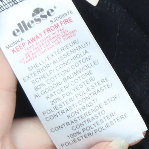 Ellesse Women's Black Hoodie, Size 12, Comfortable Fit