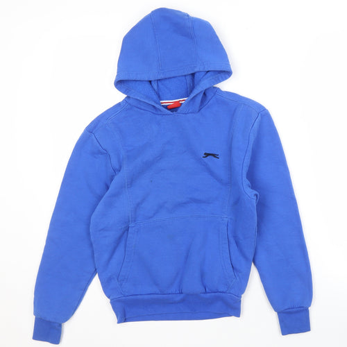 Slazenger Boys Blue Pullover Hoodie 7-8 Years Hooded Casual