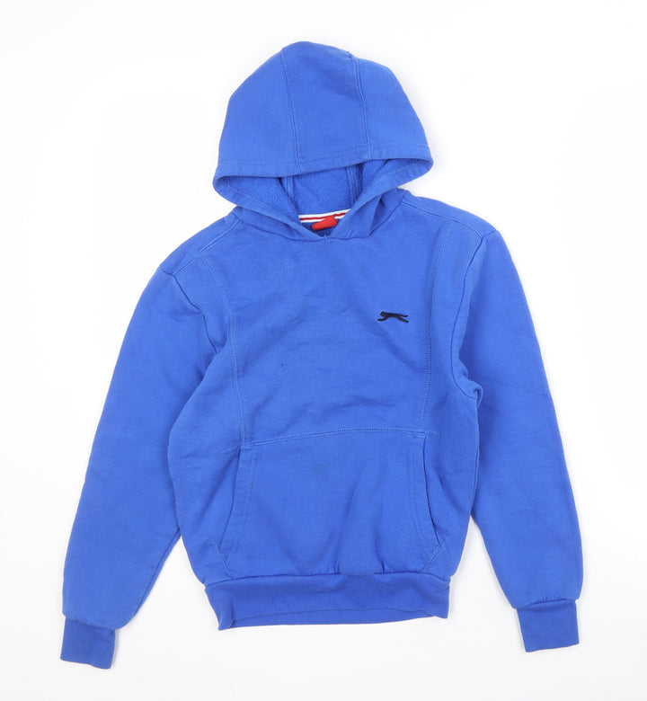 Slazenger Boys Blue Pullover Hoodie 7-8 Years Hooded Casual