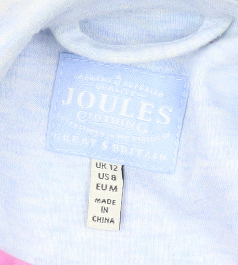 Joules Women's Blue Blazer UK 12 Jersey Notch Lapel