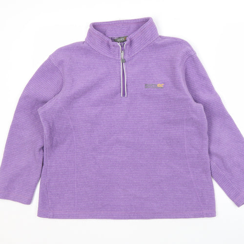Regatta Women's Purple Sweatshirt Size 14 High Neck Outdoor
