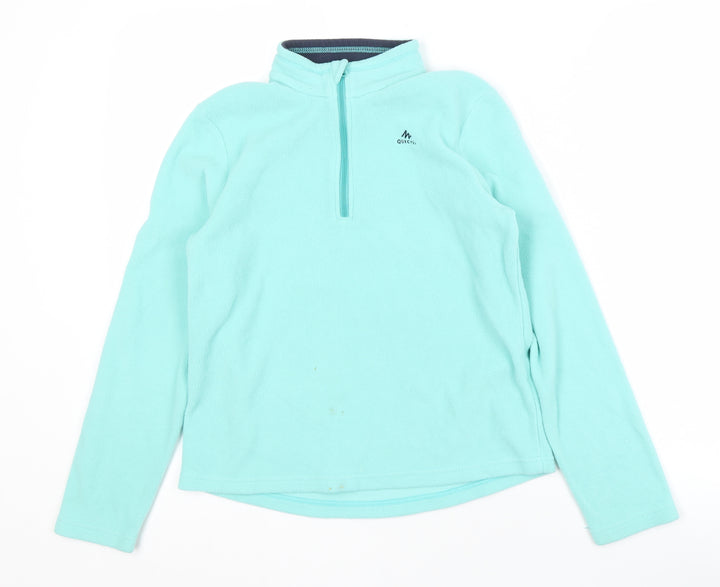 Decathlon Girls Blue Fleece Pullover Sweatshirt 12-13 Years