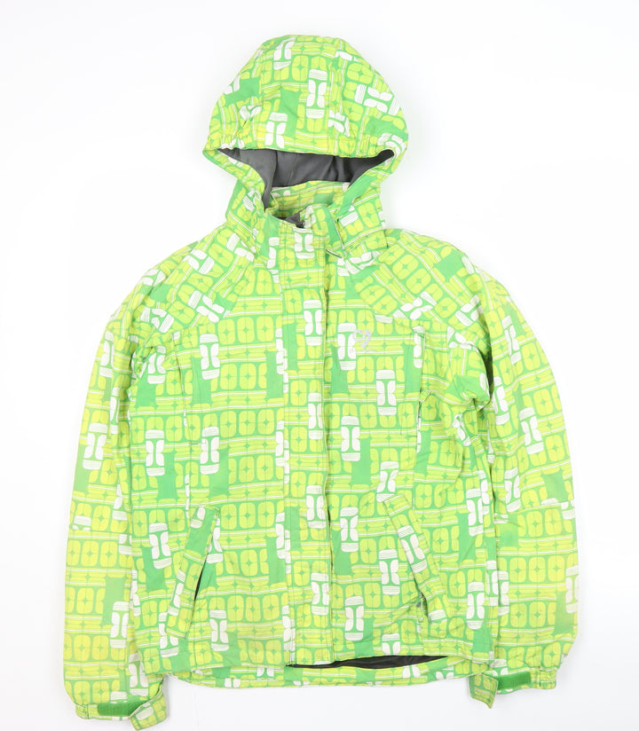 Girls Green Ski Jacket, Size 12, Winter Breathable Outerwear