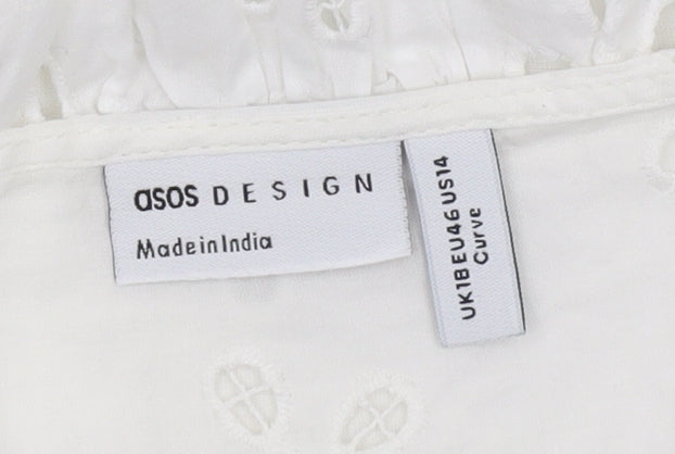 ASOS DESIGN Women's White Camisole Blouse Size 18