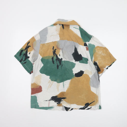 Zara Men's Multicoloured Graphic Print Shirt M