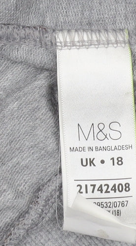 Marks and Spencer Grey Leopard Print Women's Hoodie Size 18