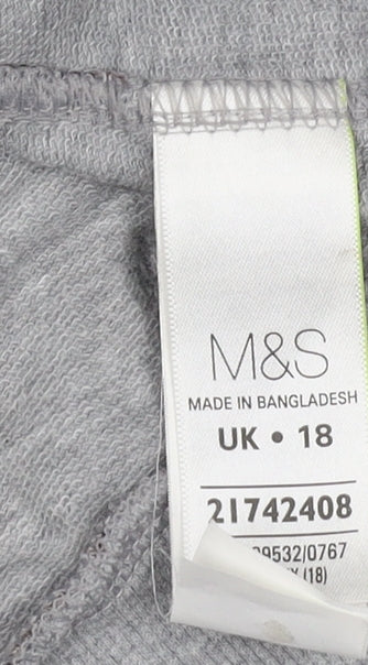 Marks and Spencer Grey Leopard Print Women's Hoodie Size 18