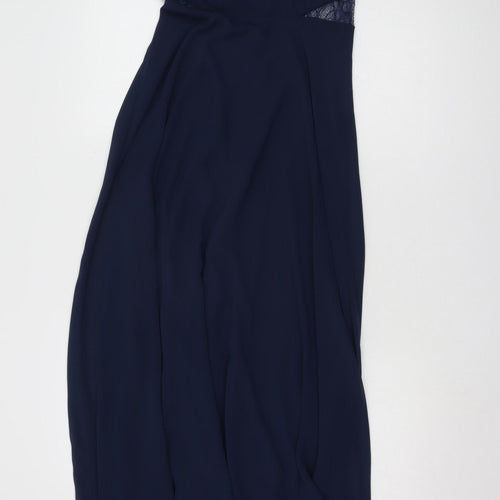 ASOS Women's Blue Lace Maxi Dress, Size 8