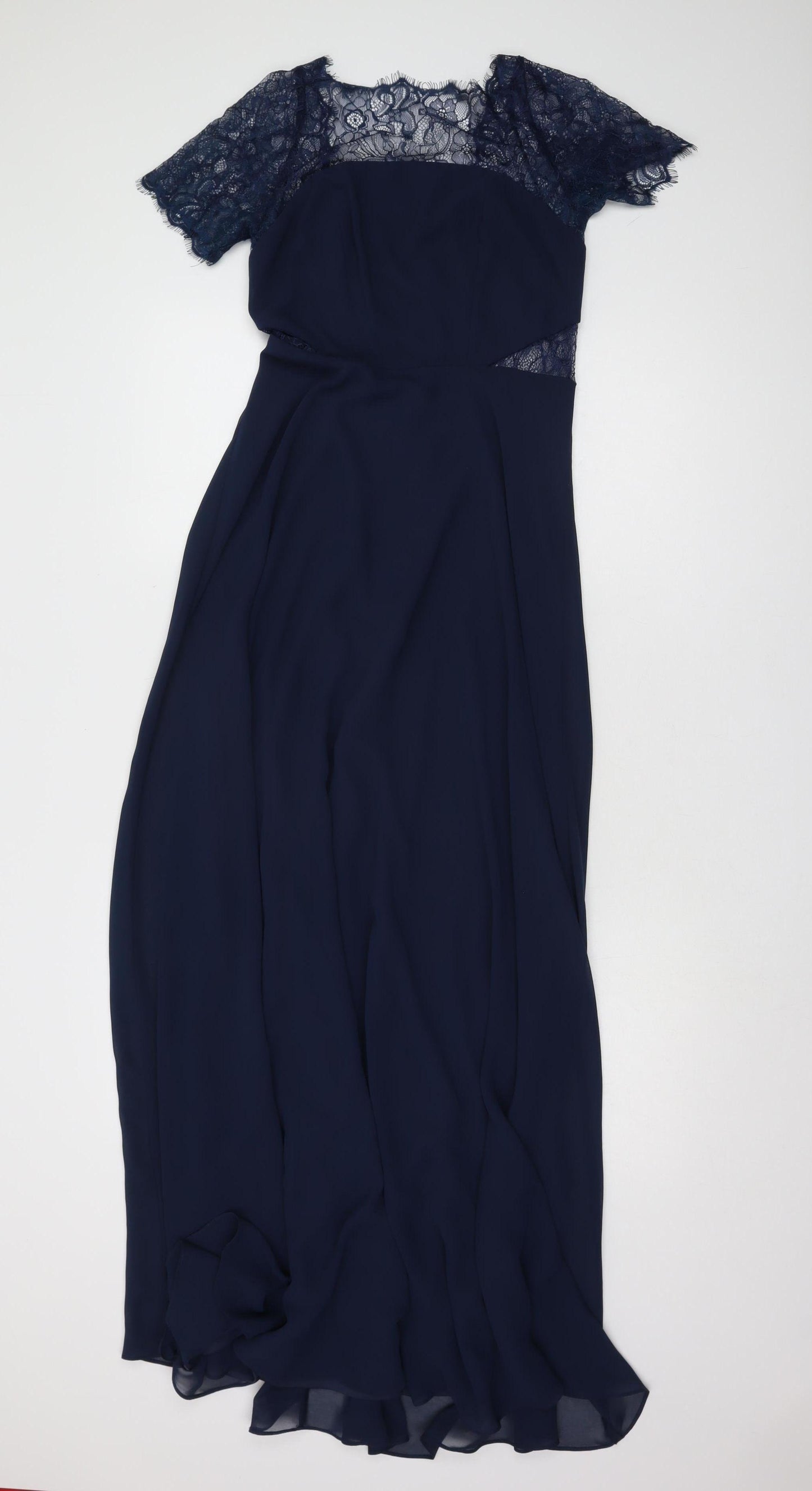 ASOS Women's Blue Lace Maxi Dress, Size 8