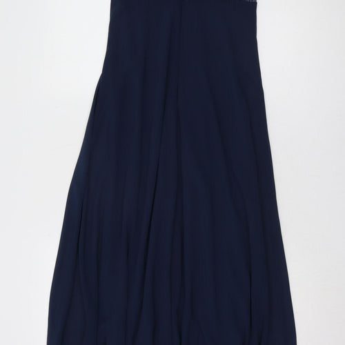 ASOS Women's Blue Lace Maxi Dress, Size 8