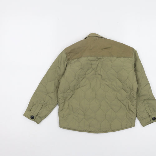Zara Boys Green Quilted Jacket 3-4 Years