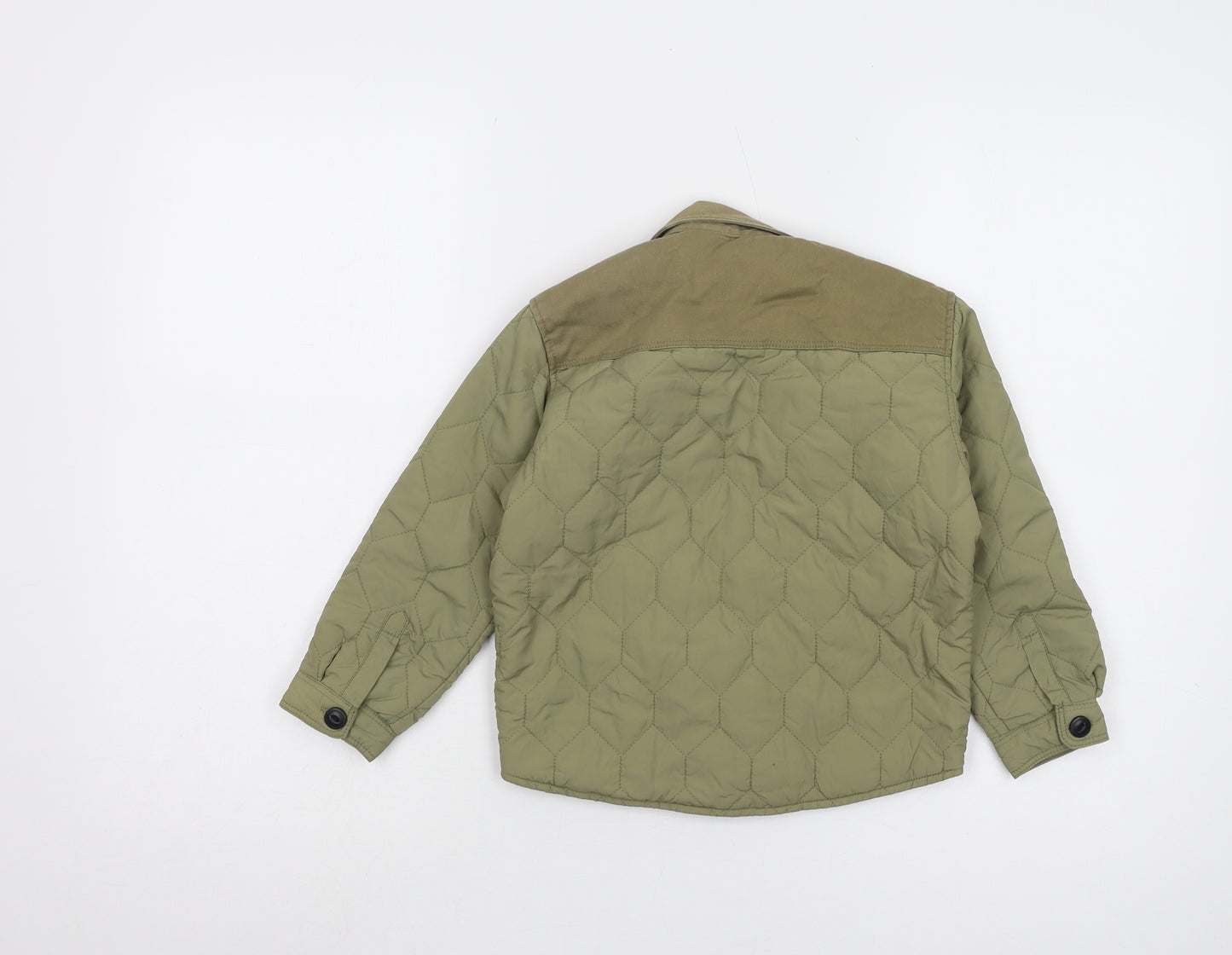Zara Boys Green Quilted Jacket 3-4 Years