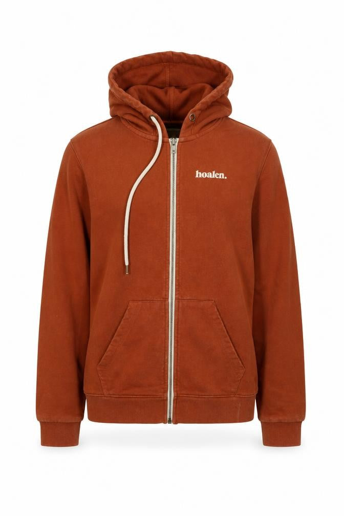 Hoalen Women's Orange Full Zip Hoodie Size 14