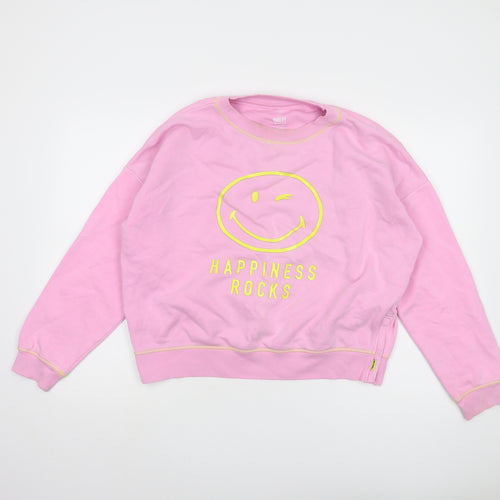 Marks and Spencer Girls Pink Pullover Sweatshirt 15-16Y