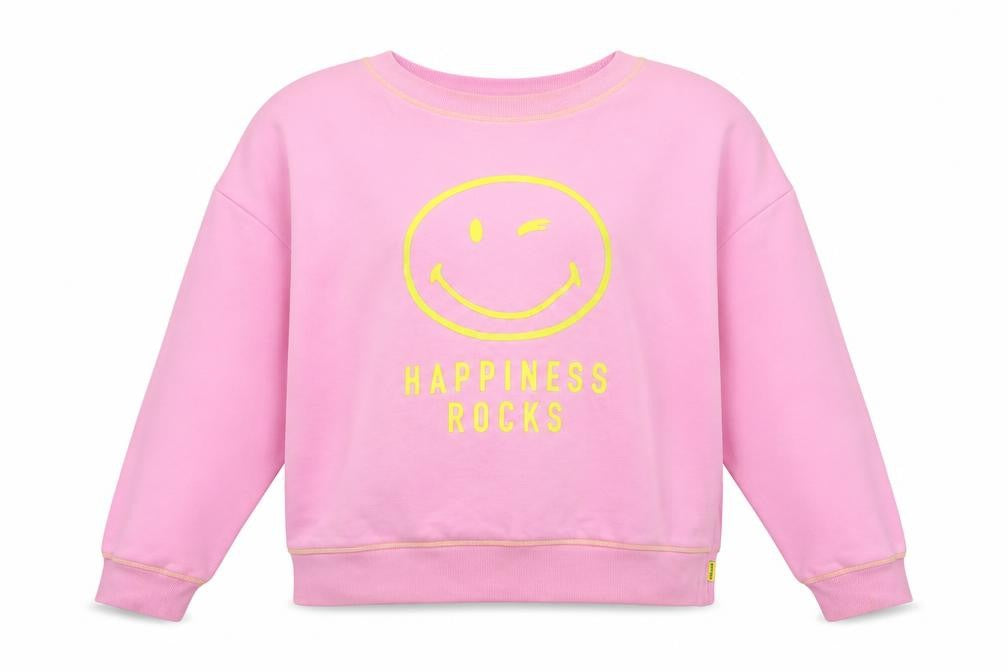 Front view of Marks & Spencer girls’ pink pullover sweatshirt 15-16y