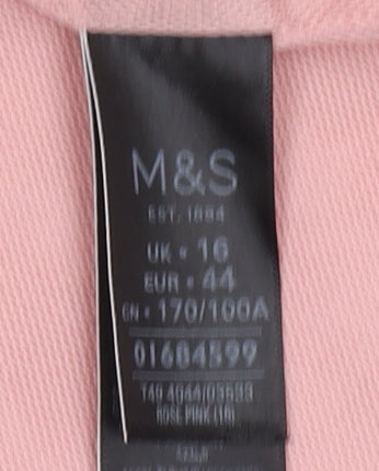 Marks and Spencer Women's Pink Parka Coat Size 16