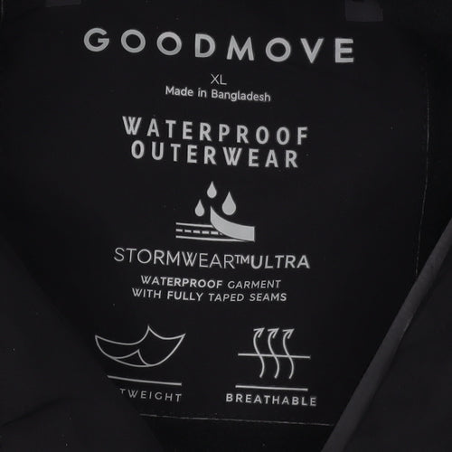 Goodmove Men's Black XL Lightweight Waterproof Jacket
