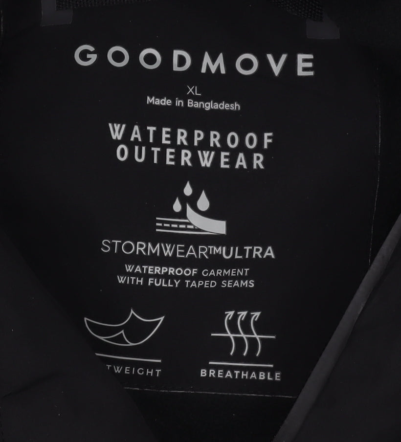 Goodmove Men's Black XL Lightweight Waterproof Jacket