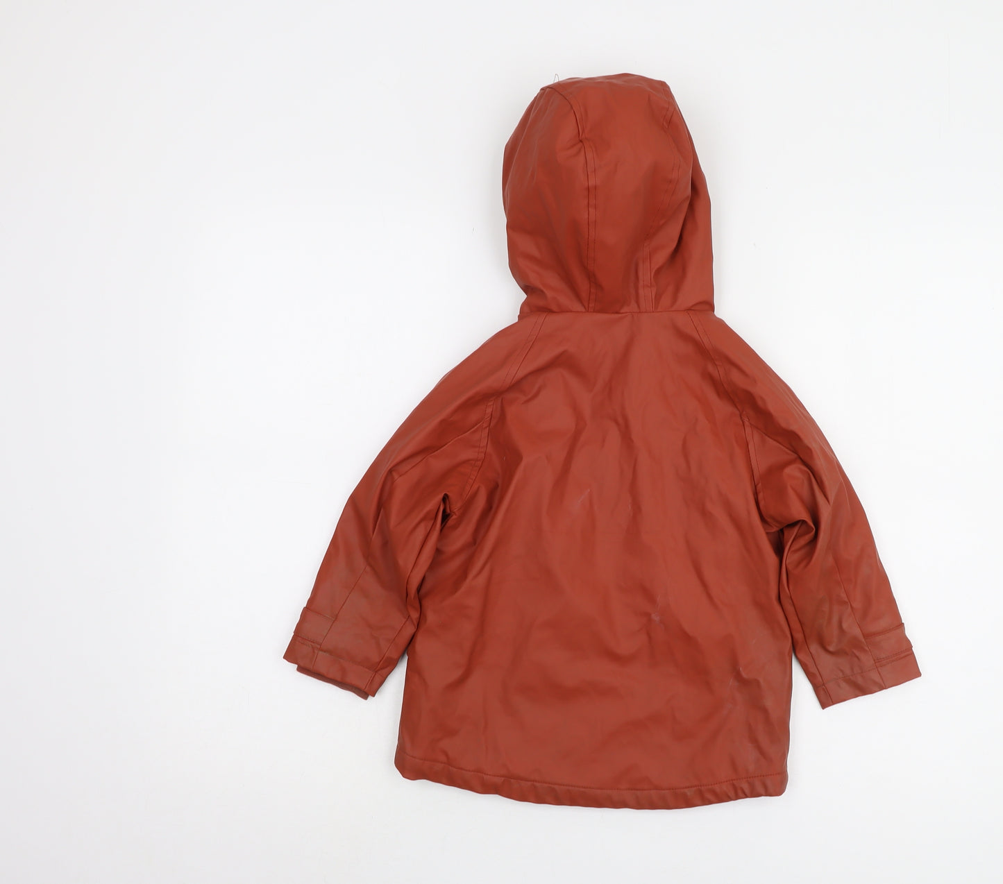 Zara Girls Orange Hooded Jacket 3-4 Years