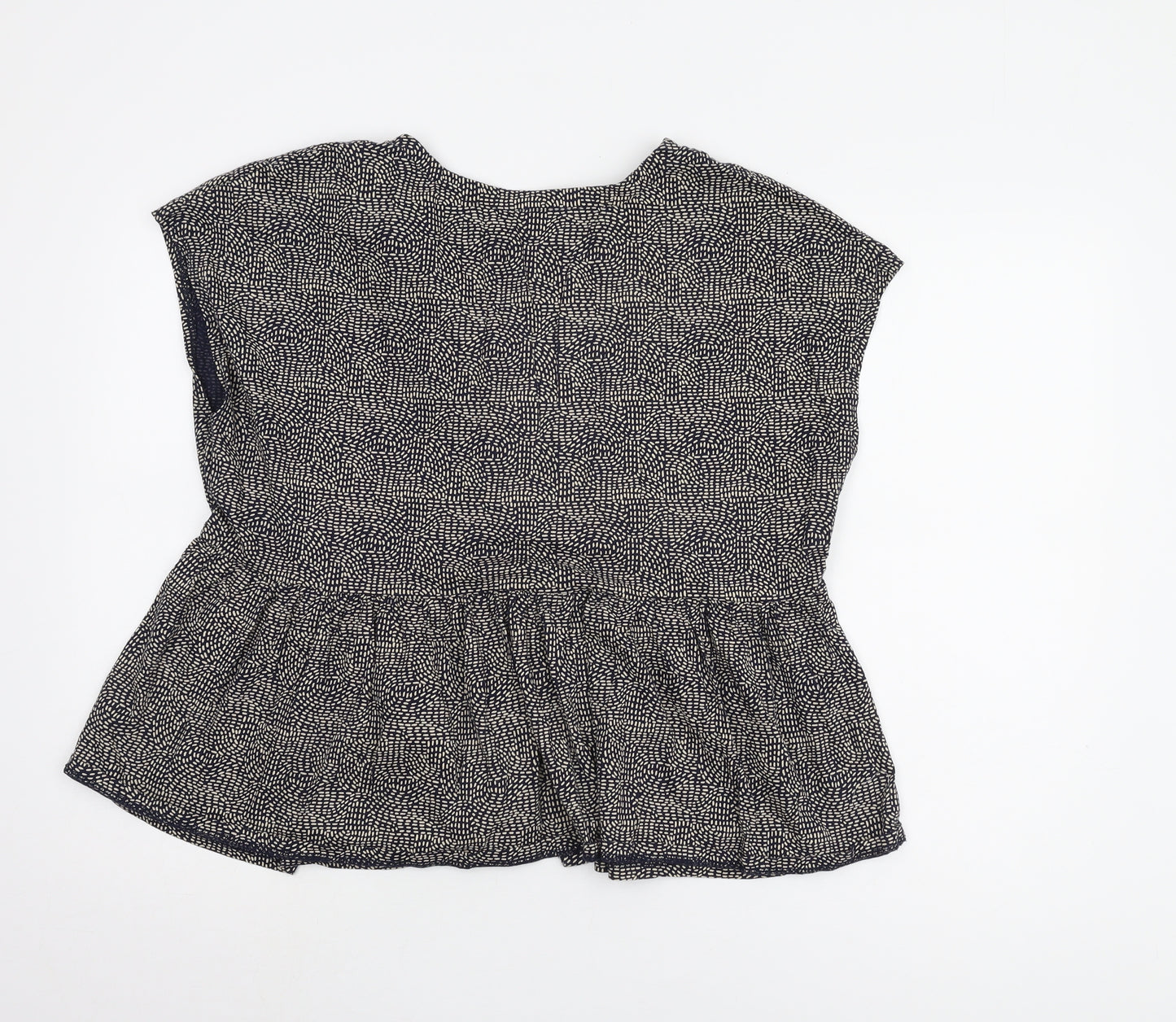 Next Women's Black Geometric Blouse, Size 16