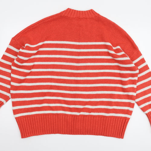 Jones Women's Red Striped Pullover Jumper Size 18