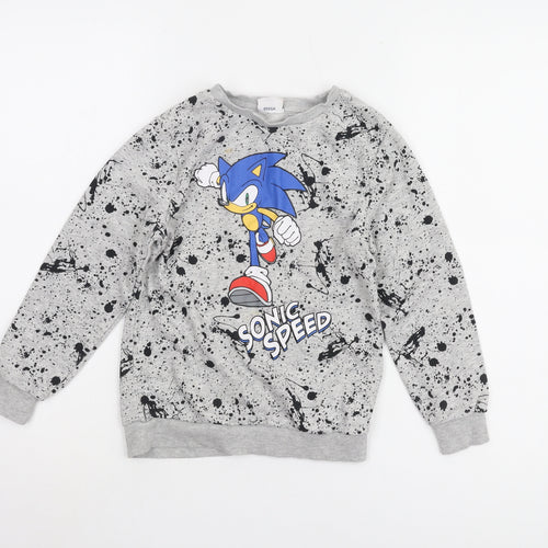 George Boys Sonic Grey Pullover Sweatshirt 7-8 Years