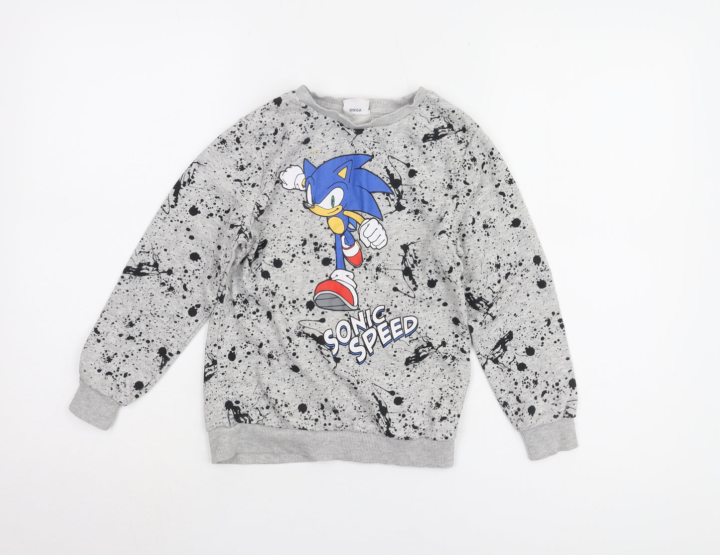 George Boys Sonic Grey Pullover Sweatshirt 7-8 Years