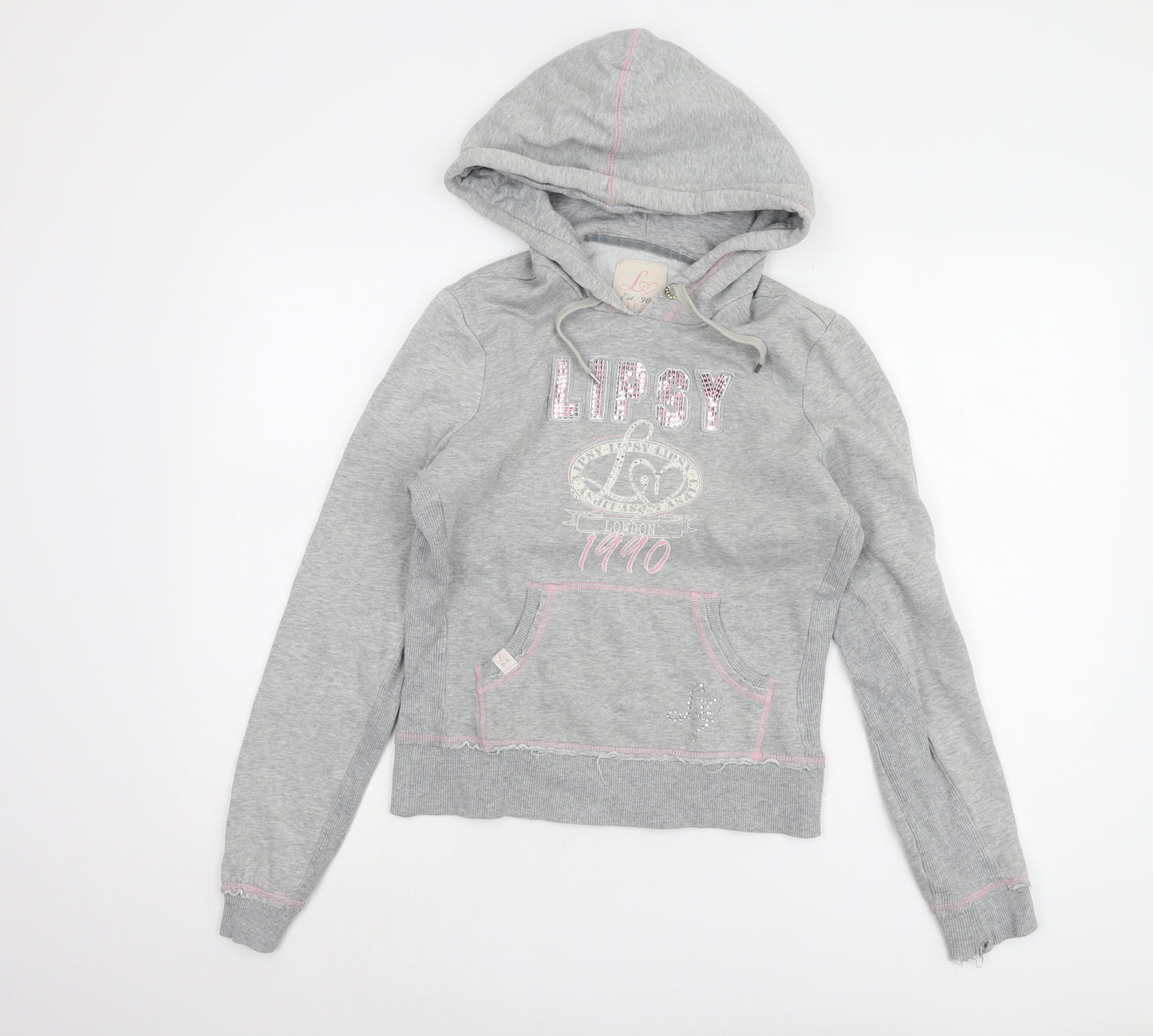 Lipsy Women's Grey Medium Hoodie