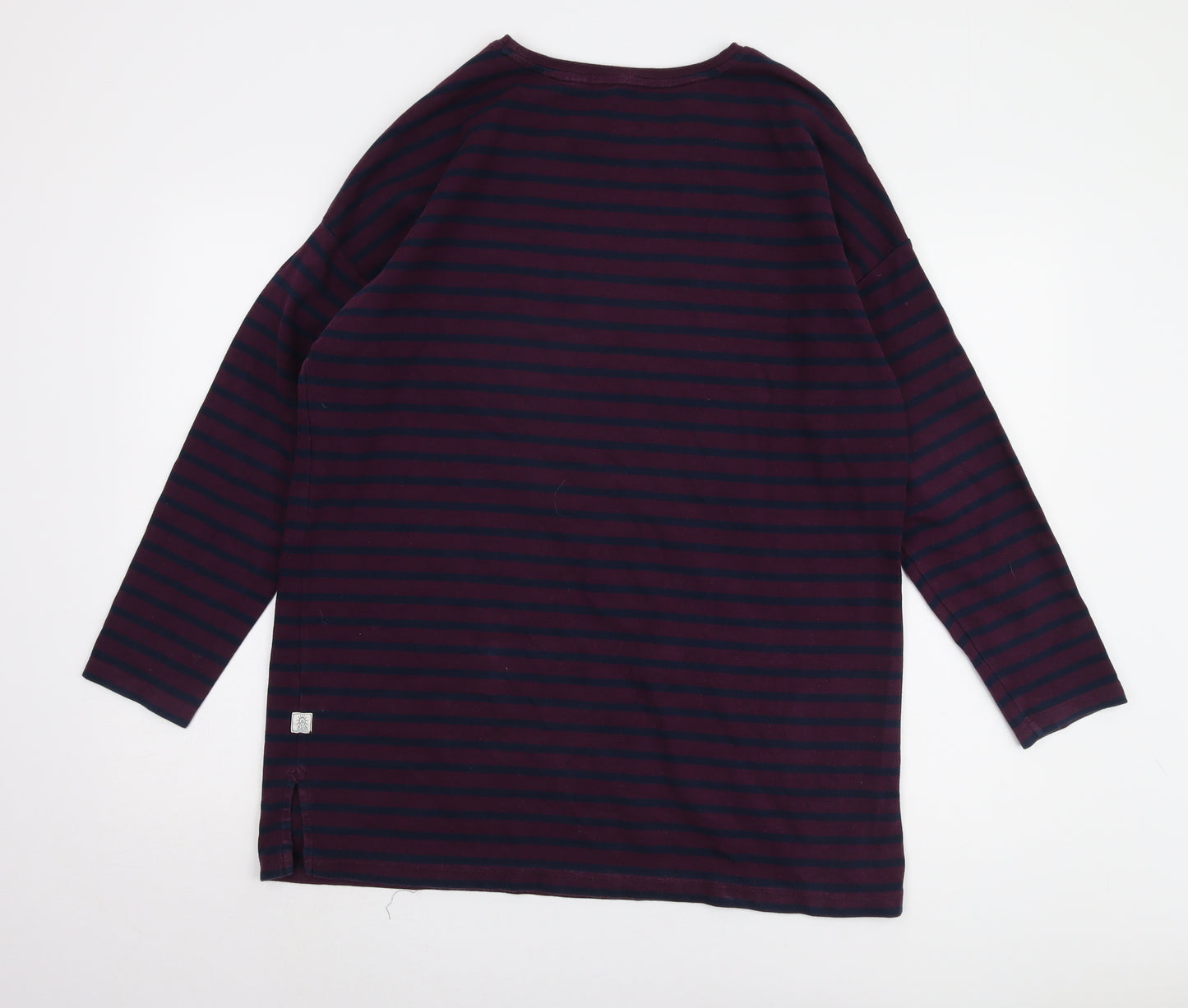 Fat Face Women's Purple Striped Long Sleeve T-Shirt Size 16