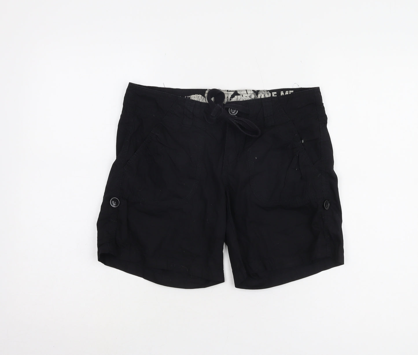 New Look Women's Black Cotton Shorts Size 10