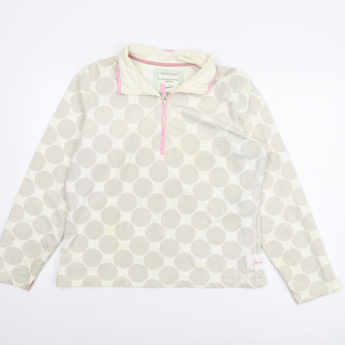 Joules Women’s Ivory Polka Dot Pullover Sweatshirt L