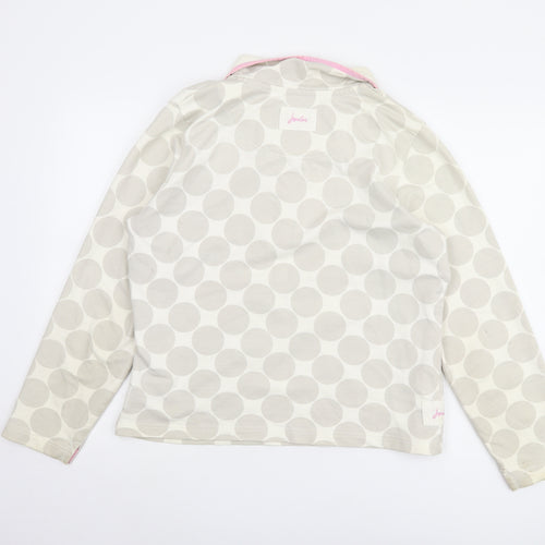 Joules Women’s Ivory Polka Dot Pullover Sweatshirt L
