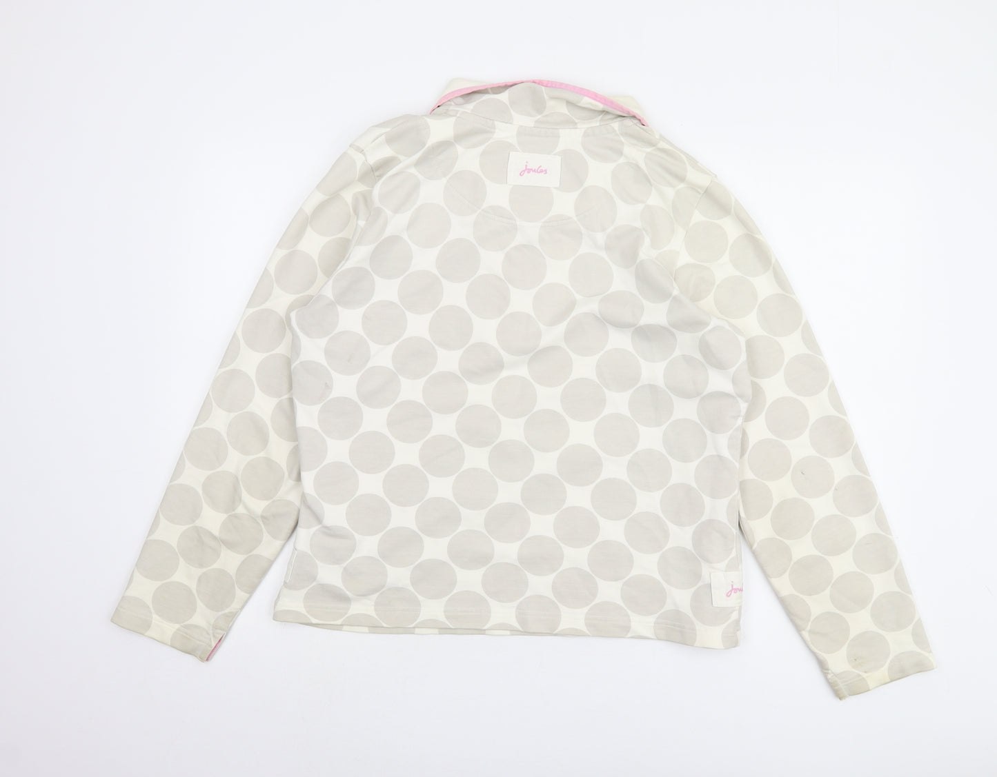 Joules Women’s Ivory Polka Dot Pullover Sweatshirt L