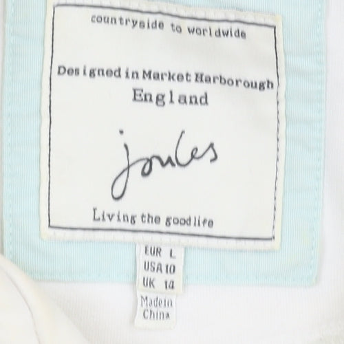 Joules Women’s Ivory Polka Dot Pullover Sweatshirt L