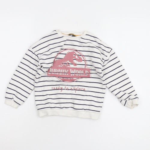 Jurassic World White Girls Pullover Sweatshirt 5-6 Years