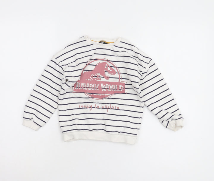 Jurassic World White Girls Pullover Sweatshirt 5-6 Years