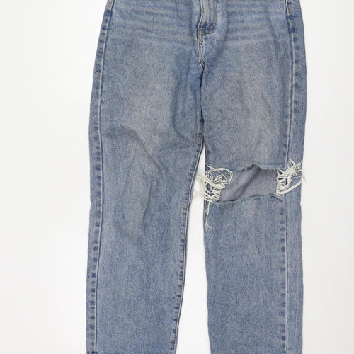 PrettyLittleThing Women's Blue Petite Distressed Jeans