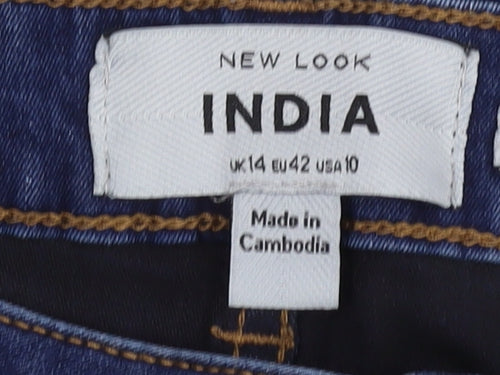 New Look Women's Blue Skinny Jeans Size 14