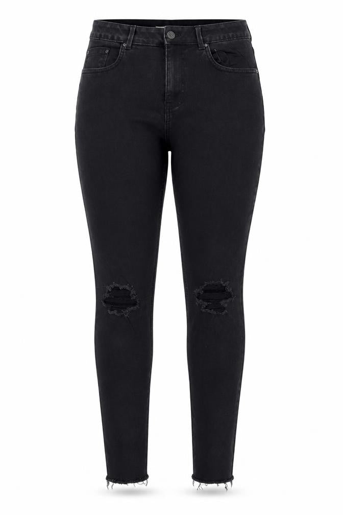 New Look Women's Black Skinny Jeans Size 14 Mid-Rise