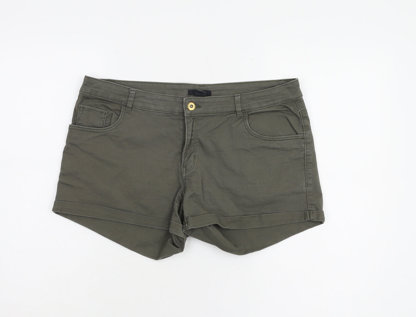 H&M Women's Green Shorts, Size 14, Casual Wear