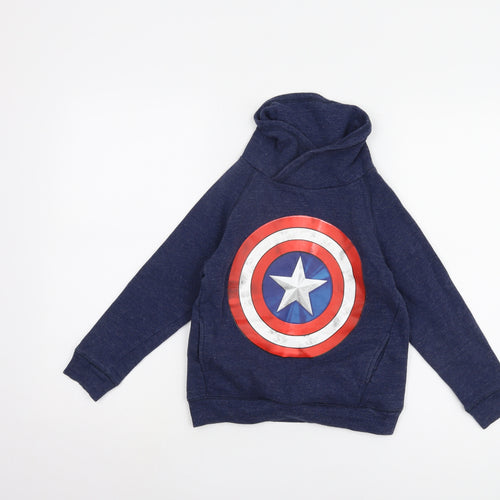 Marvel Boys Blue Superhero Pullover Hoodie 8 Years