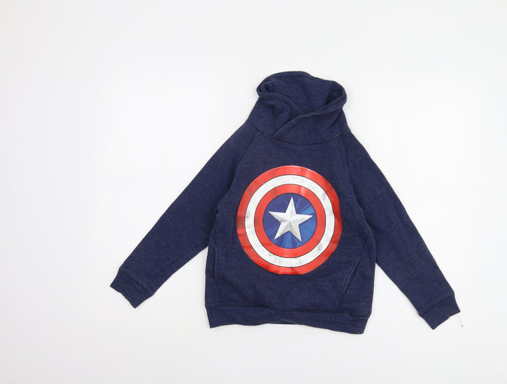 Marvel Boys Blue Superhero Pullover Hoodie 8 Years