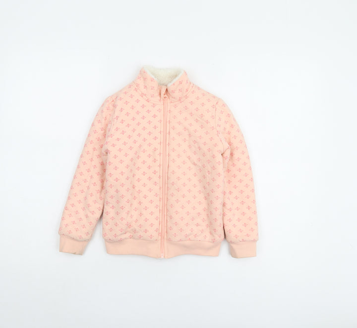 Lupilu Girls Pink Bomber Jacket, Size 8-9 Years, Cotton Blend
